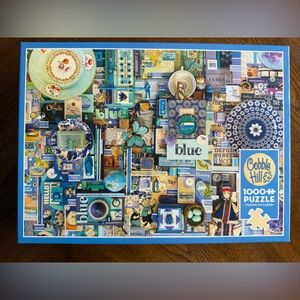 Colorful Blue-Themed Puzzle